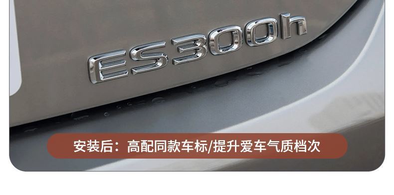 Suitable for Lexus ES260 ES200 car emblem, 300h modification, ES260 rear emblem decoration, metal letter stickers