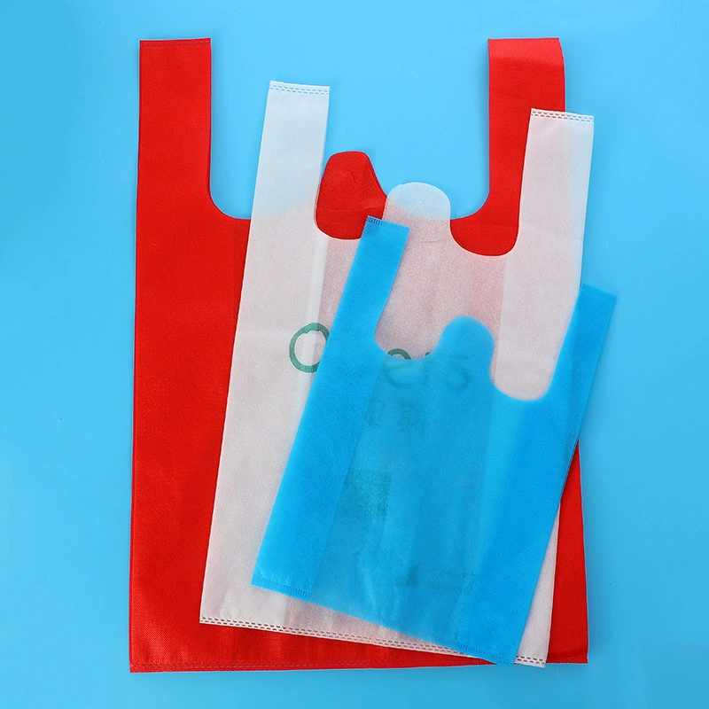 Нетканый жилет сумка супермаркет сумка для покупок сумка для защиты окружающей среды жилет сумка на вынос завод прямые поставки портативный мешок для еды