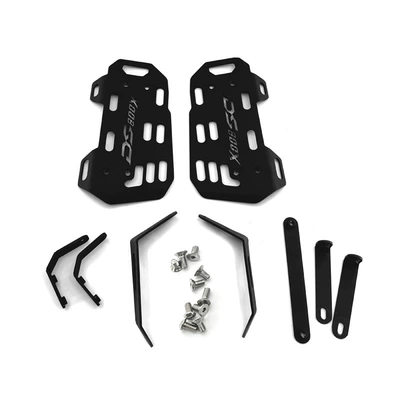Suitable for UQi's modified side box bracket, side bag bracket, tactical panel, aluminum alloy side bag rack for the UQi DS800X (Motorcycle frame) - aluminum-alloy-material-black-export-quality-thickened