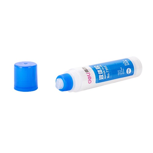 Deli 7302 liquid glue student transparent handmade strong glue office supplies 50ml solid safety glue