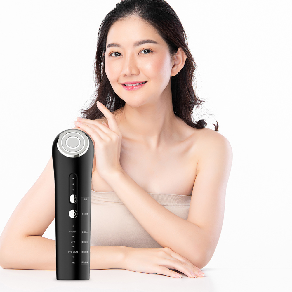 New Handheld Introduction Device Ems Microcurrent Vibration Massage Facial Beauty Device Heating Rejuvenation Soothing and Firming
