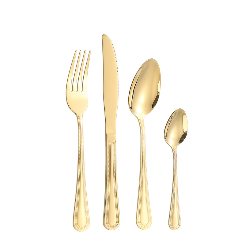 Productos transfronterizos de Amazon cubiertos de acero inoxidable 16 / 24 piezas con cuchillos y cucharas de té de cuchillos y tenedores de cubiertos occidentales