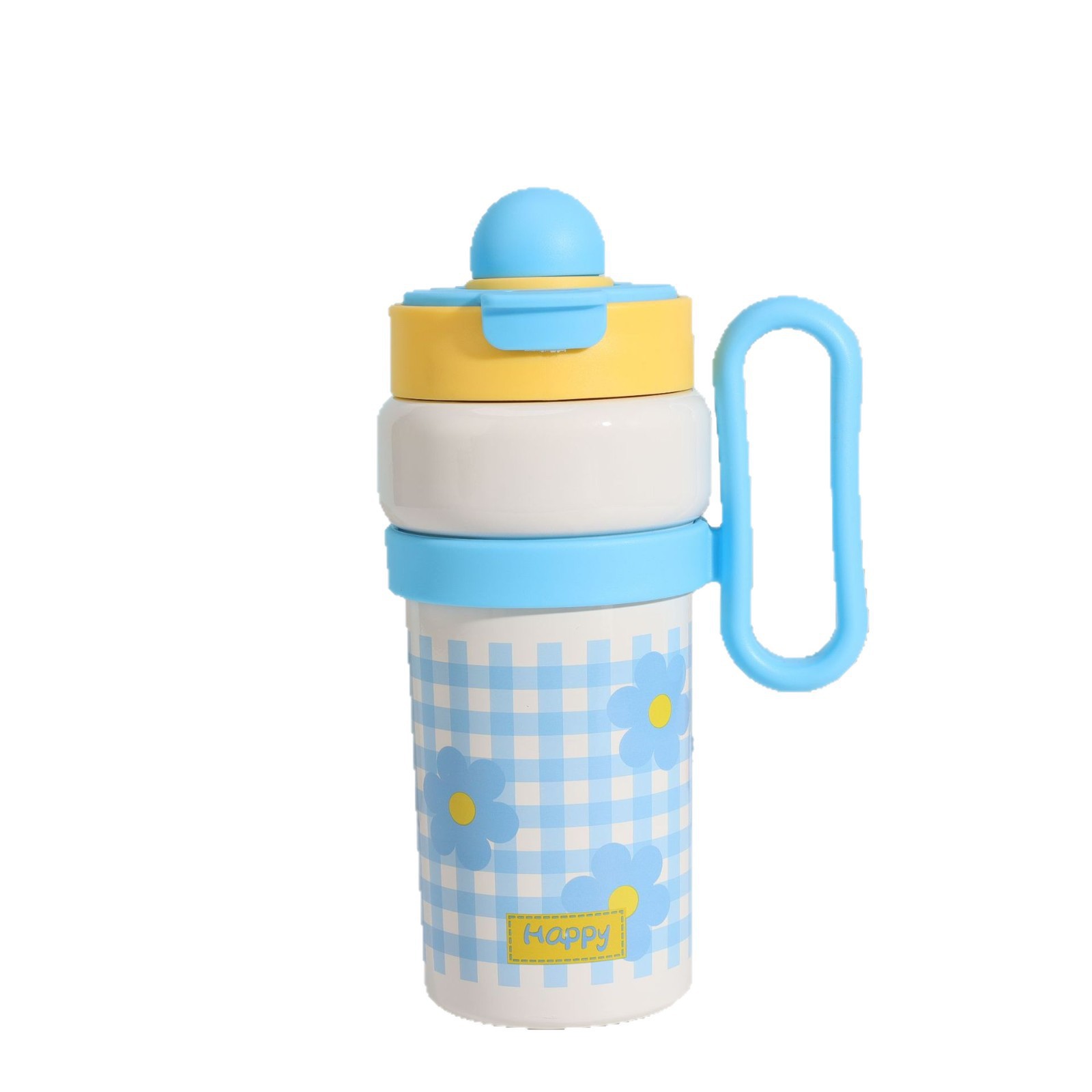 Taza de dopamina portátil de alto valor de cara, taza de paja portátil de doble cubierta, taza de aislamiento al vacío de acero inoxidable 316