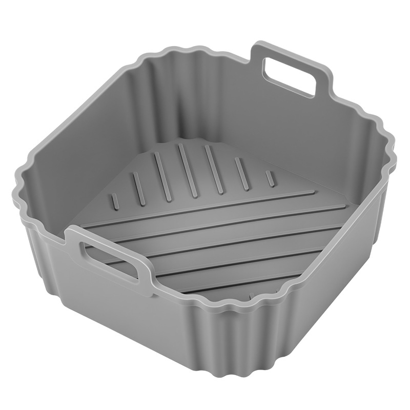 Grenzüberschreitende Luftfritteuse-Kochschale Airfryersiliconepo Luftfritteuse-Silikonschale Silikon-Friteuse-Unterlage