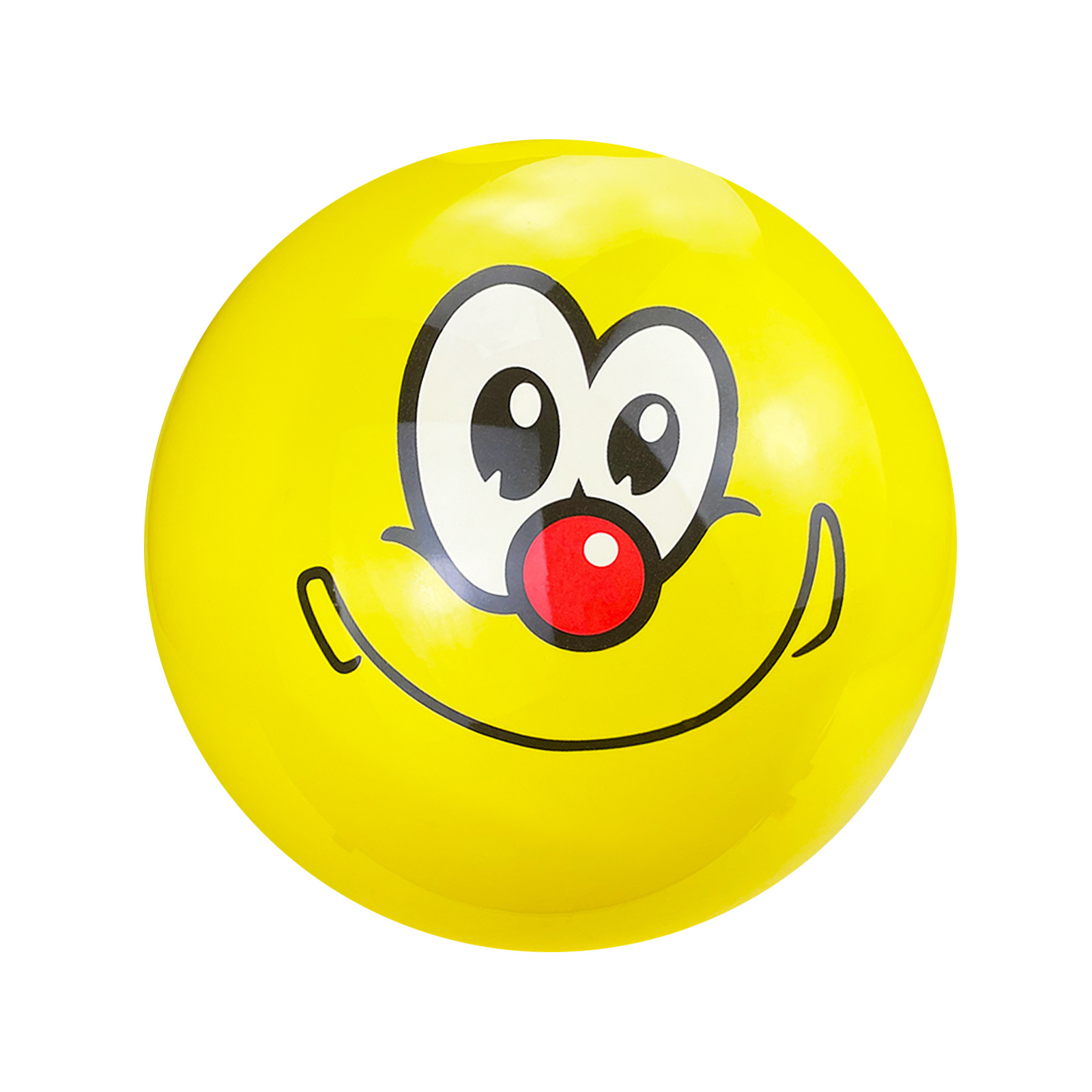 Yongqi bola raqueta de juguete para niños bola inflable de PVC bola de 9 pulgadas imagen de dibujos animados sonriente cara bola transfronteriza al por mayor