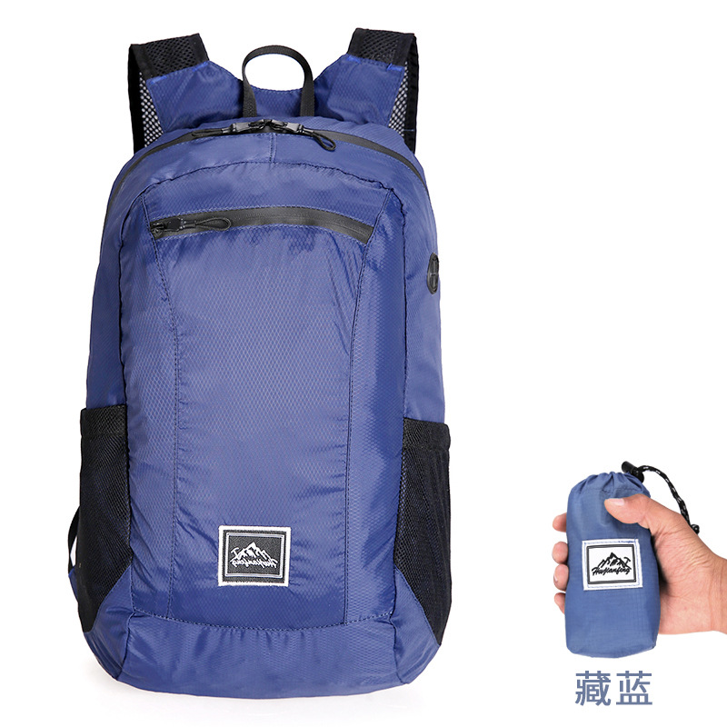 Suministro transfronterizo colorido plegable bolsa impermeable mochila al aire libre de gran capacidad ligero logotipo impreso Mochila deportiva de viaje