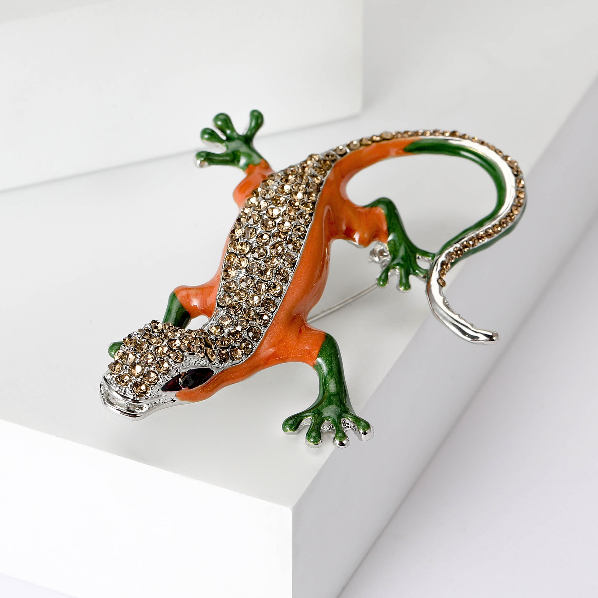 Retro Lizard Alloy Enamel Women's Brooches display picture 5