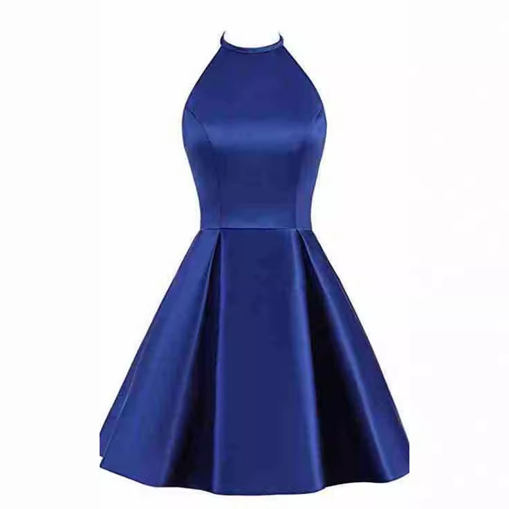 European and American 2026 New Style Halter Neck Suspender Sexy Short Dress for Homecoming, Banquet, Prom, Host, Party, Performance, and Formal Dress