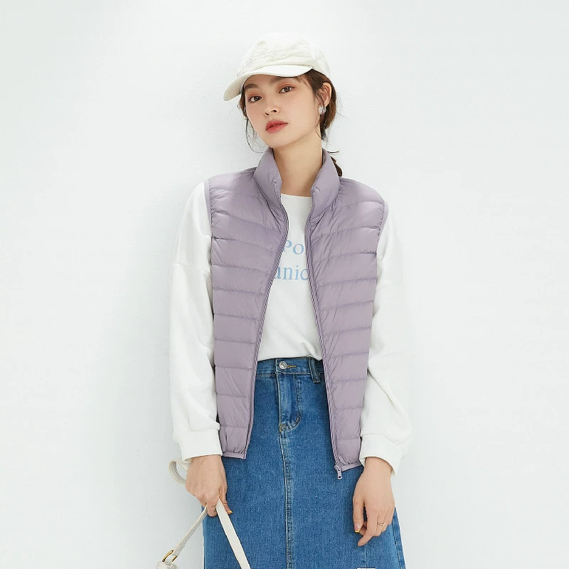 Velvet light and thin vest with down, tank top, down jacket, wholesale, 2022, plus size