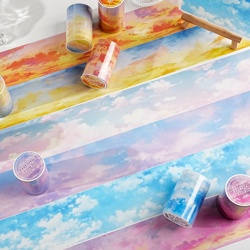 Yiniao Pet Tape Sky Cloud Realm Series 6 Types of Sky-Themed Journal Decoration Materials Reusable Stickers 6 Options Yiniao Pet Tape Sky Cloud Realm Series 6 Types of Sky-Themed Journal Decoration Materials Reusable Stickers 6 Options
