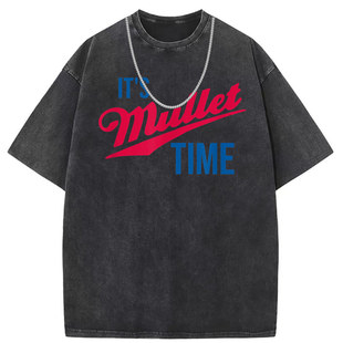Harajuku style retro old animation oversize printing short sleeve T-shirt men's European and American size foreign trade wholesale custom