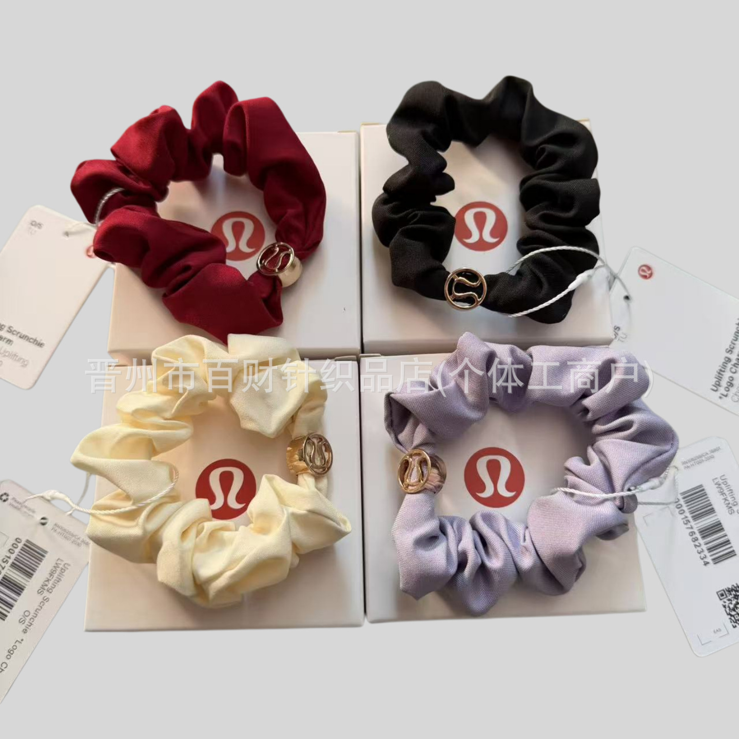 Lulu Hair Tie Scrunchie Women's Logo Hair Tie Solid Color Ponytail Hair Rope Elastic Hair Band Hair Tie