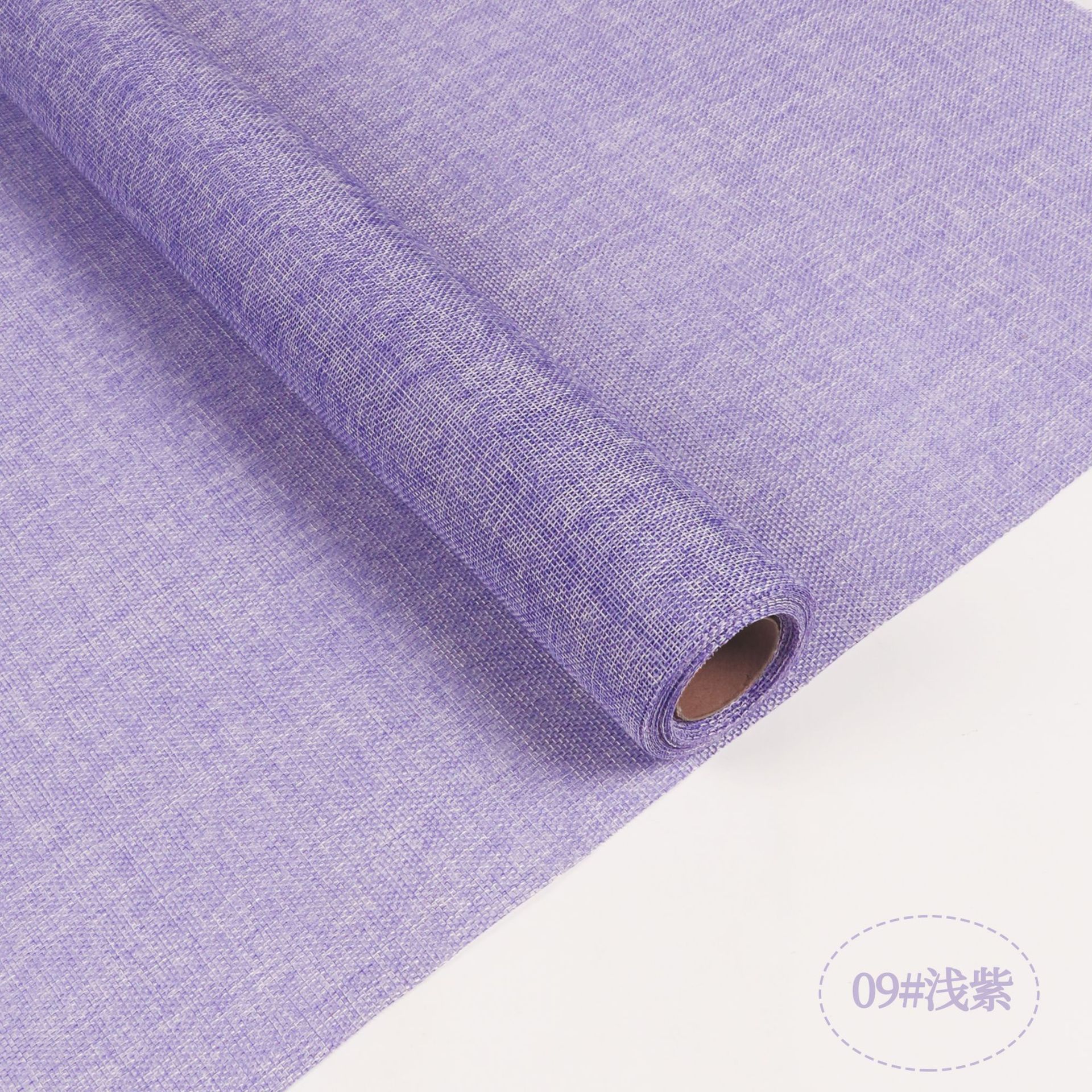 Fábrica de fiestas de flores al por mayor de color sólido enrollar hilo de red flor envasado tela de red florista ramo de flores envasado hilo de red colorido lino rollo