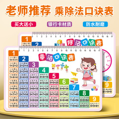 小学生九九乗法表銀行カード材質英語アルファベット携帯カード