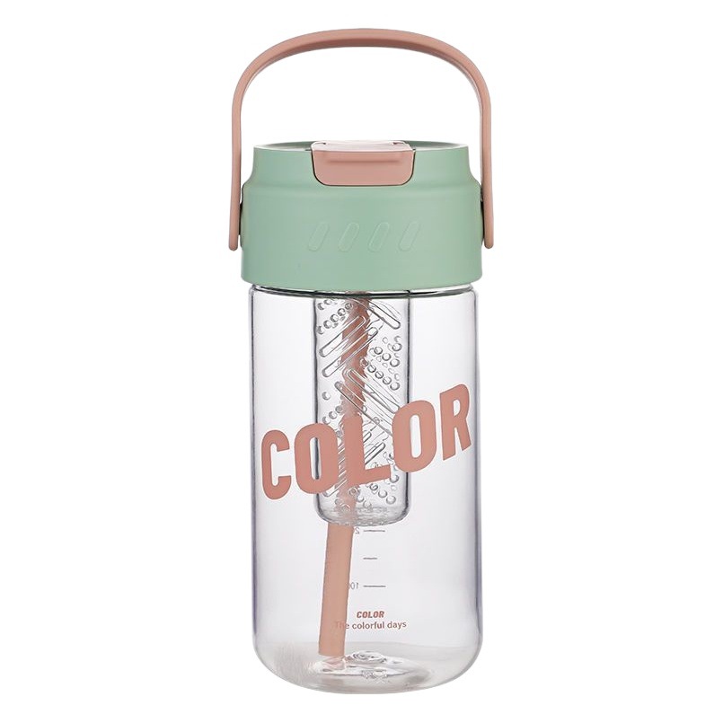 Taza de agua de verano Mujer estudiante ins taza de paja portátil perfumado té taza de plástico taza de café de té de oficina de aspecto alto