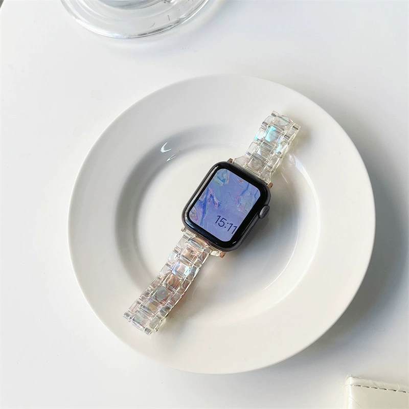 Подходит для Apple Watch 11 поколения 10/987 ремешок Apple sePVC лазерный glacier