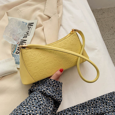 Western style lady portable Bag 2021 new pattern fashion Female bag Armpit Korean Edition One shoulder Embossing Square bag