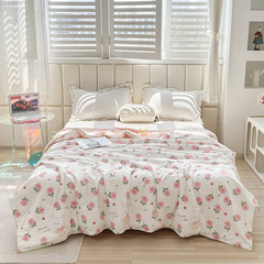 Factory wholesale A-class double-layer summer quilt, washed cotton summer cool quilt, double-person air conditioner quilt, children's thin quilt, machine washable