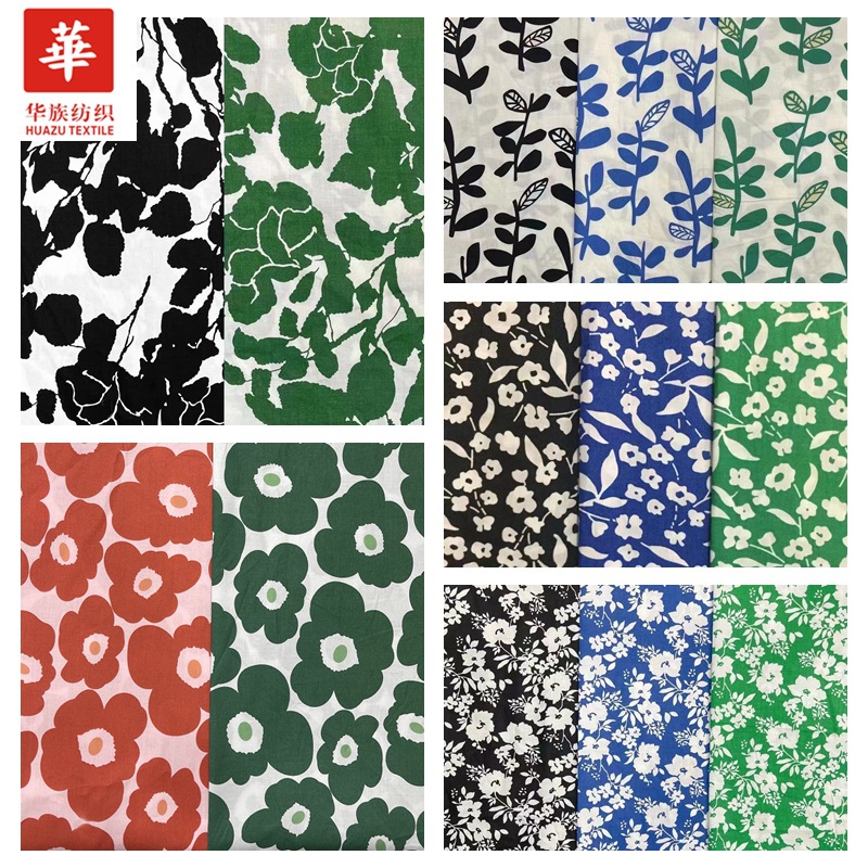 60S全棉印花布 黑白单色系女装童装衬衫 包包 连衣裙布料现货批发