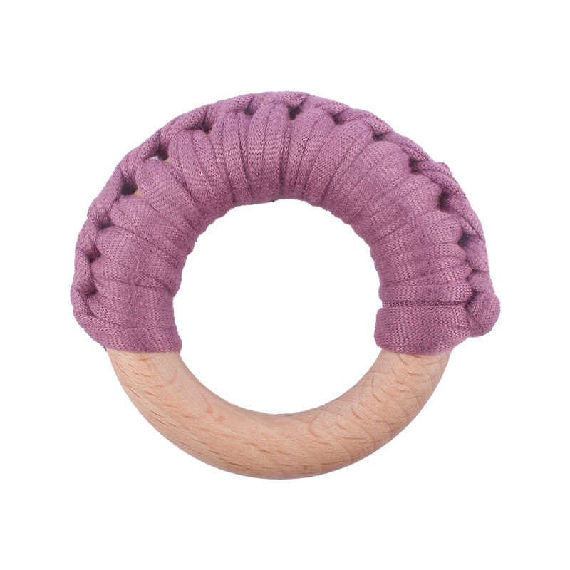 Nuevo bebé suministros hechos a mano de algodón tejido creativo bebé Beech anillo mordedura molar juguete mano