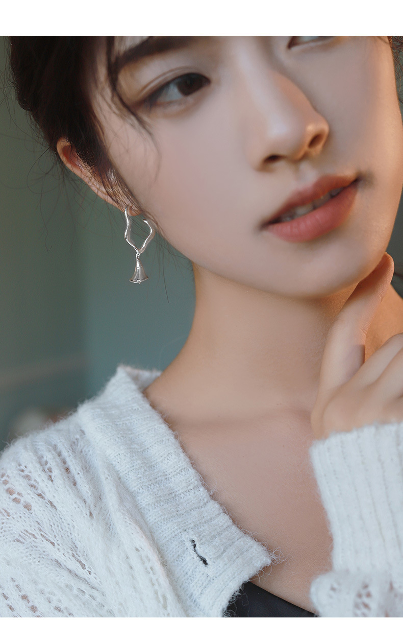 Boucles d'oreilles pendantes en argent sterling style japonais_voghion.com