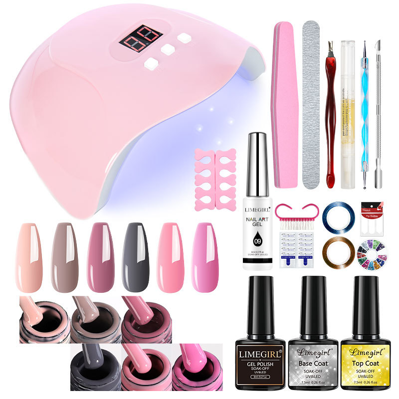 Meikedue Venta caliente traje de manicura herramientas de manicura pegamento de dibujo conjunto completo X3 máquina de fototerapia manicura profesional