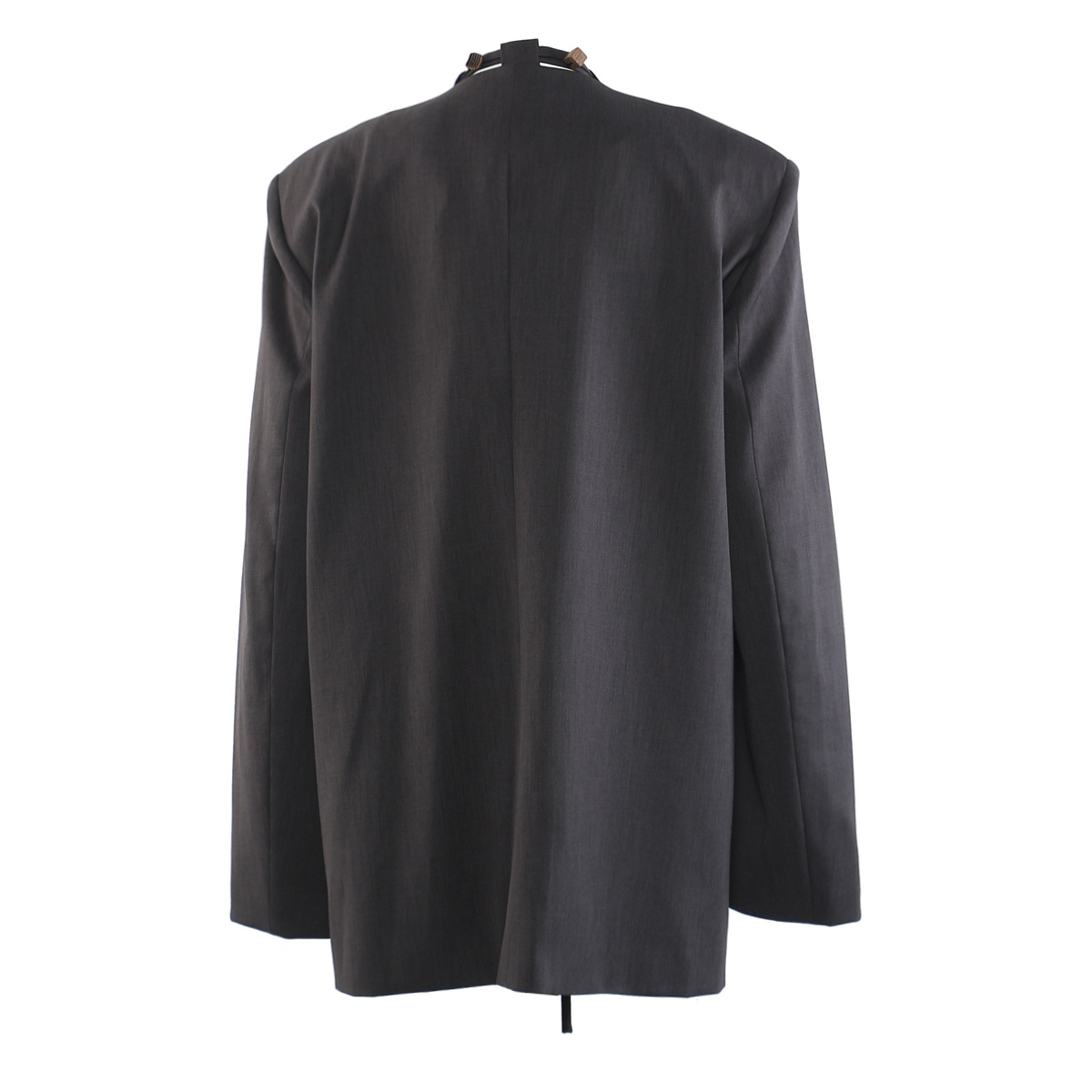 Ensemble blazer et pantalon deux pièces GraceChic Automne 25, coupe ample et tendance, boutons en bois véritable, pour femme, référence 1816_voghion.com