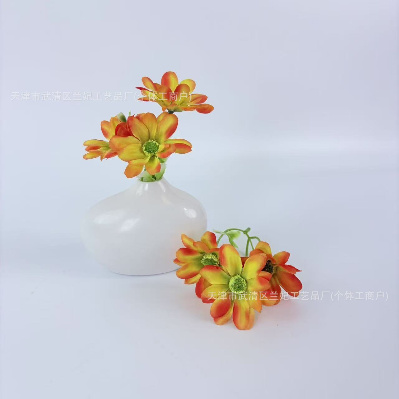 3 horquillas flor lila flor flor artificial accesorios de bricolaje hechos a mano caja de flores caja de regalo con mano horquilla decorativa transfronteriza