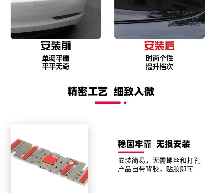 Suitable for Tesla Model3/Y/S/X rear tail metal car logo PLAID modified 3D sports version stereo logo