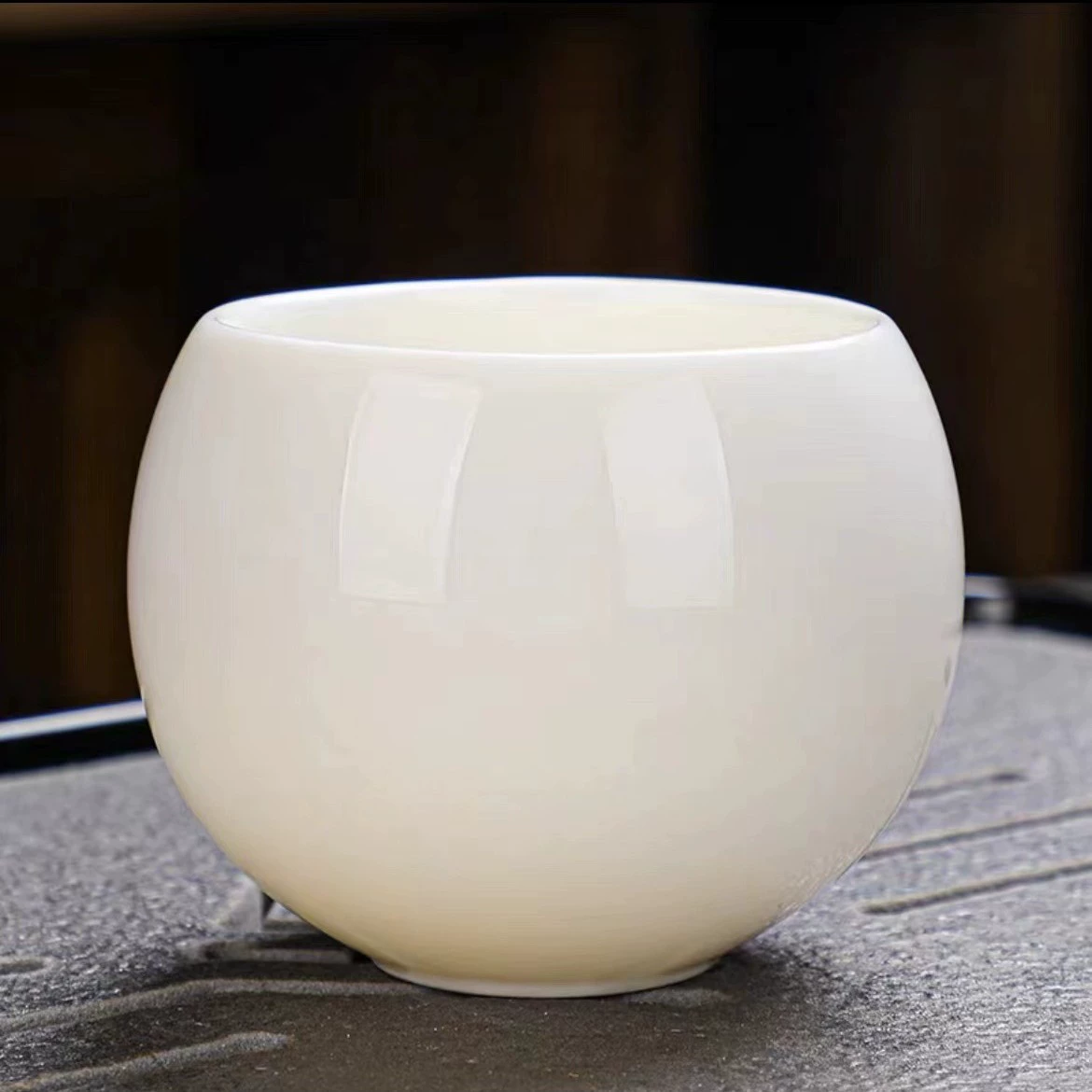 Фарфоровая дзэн чашка «sheep fat jade», керамическая японская стильная Кунг-фу мастер-чашка