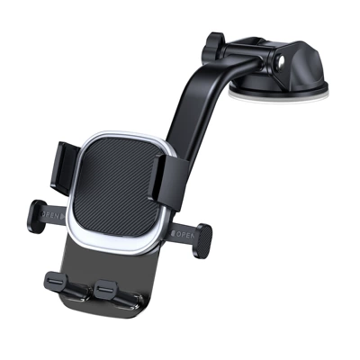 instrument panel mobile phone navigation — Car phone holder - ca-35-lying-prone-suction-cup-car-mobile-phone-bracket-silver