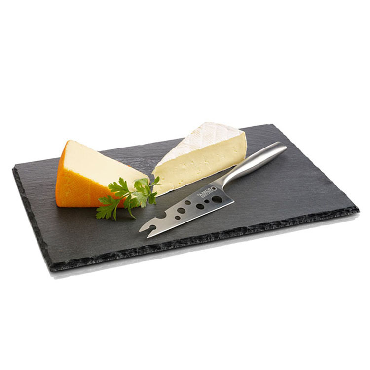 Suministro directo de fábrica Placa de pizarra natural creativo negro pizarra carne bandeja barbacoa Sushi Rock vajilla placa