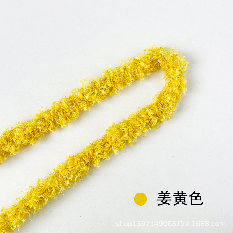 Varilla de torsión de pelo rizado suministro directo de fábrica de lana súper gruesa y súper densa de 20mm de felpa hecha a mano de bricolaje raíz de pelo de perro de leche pequeña al por mayor