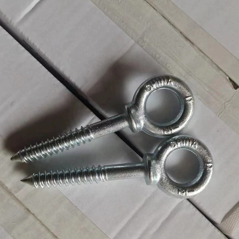 吊床悬挂不锈钢吊环木螺丝羊眼机牙螺丝自攻木螺纹可定 制M8*80