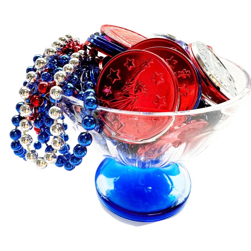 Collar del Día de la Independencia Collar del Día Nacional de los Estados Unidos Decoración del festival Cadena de cuentas Fiesta Fiesta Colgante de plástico Collar transfronterizo
