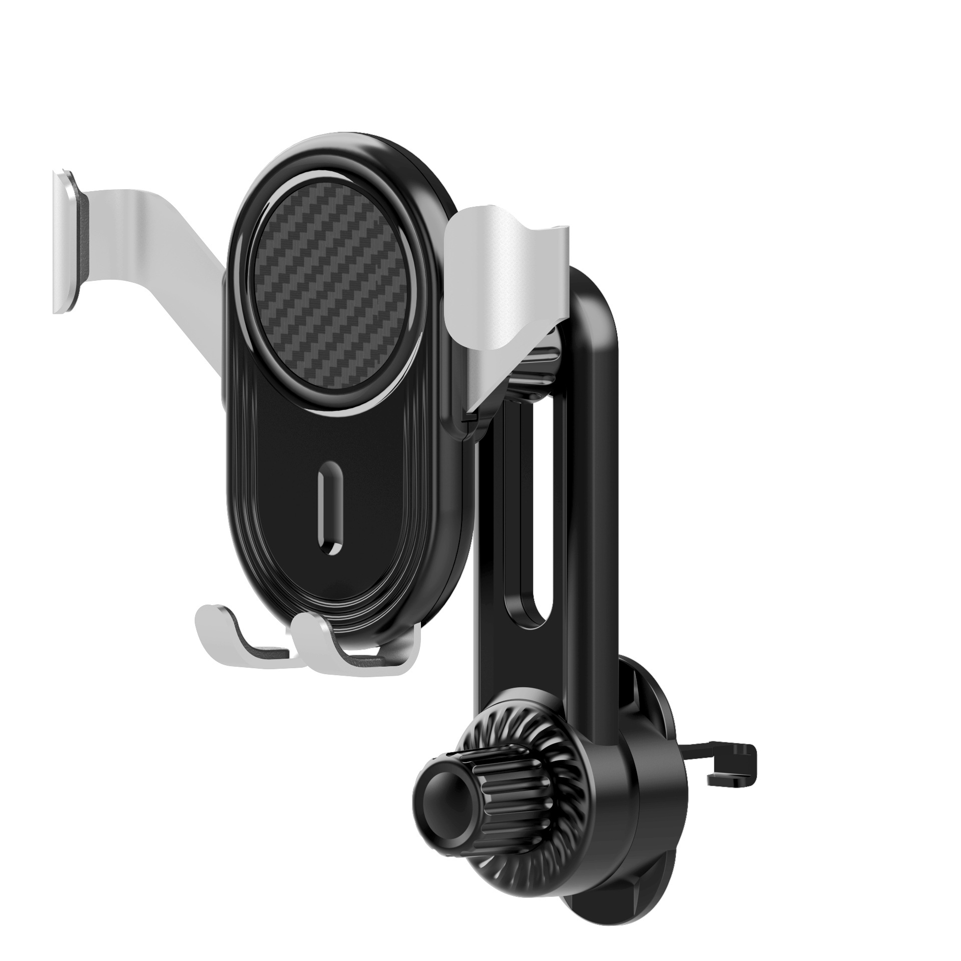 Phone Holder Air: Qìchē Car phone holder - hurricane-clip-silver-sound-shield