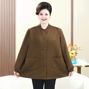 200斤のお母さんの秋の服のコートの特体の大きいサイズの中高年の婦人服の太っている奥さんのカジュアルな春と秋の服のジャケット|undefined