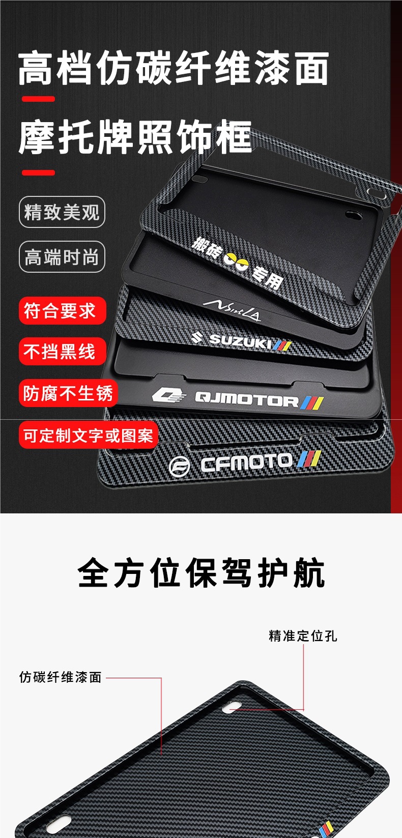 Suitable for Bmw Motorcycle Rear License Plate Frame Carbon Fiber Rear Tail Plate Frame S1000 G310Rrf750 850