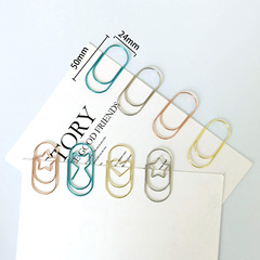 Metal Colorful Paperclip Creative Office Supplies Heart Wholesale Shaped Bookmark Cute Irregular Manufacturer