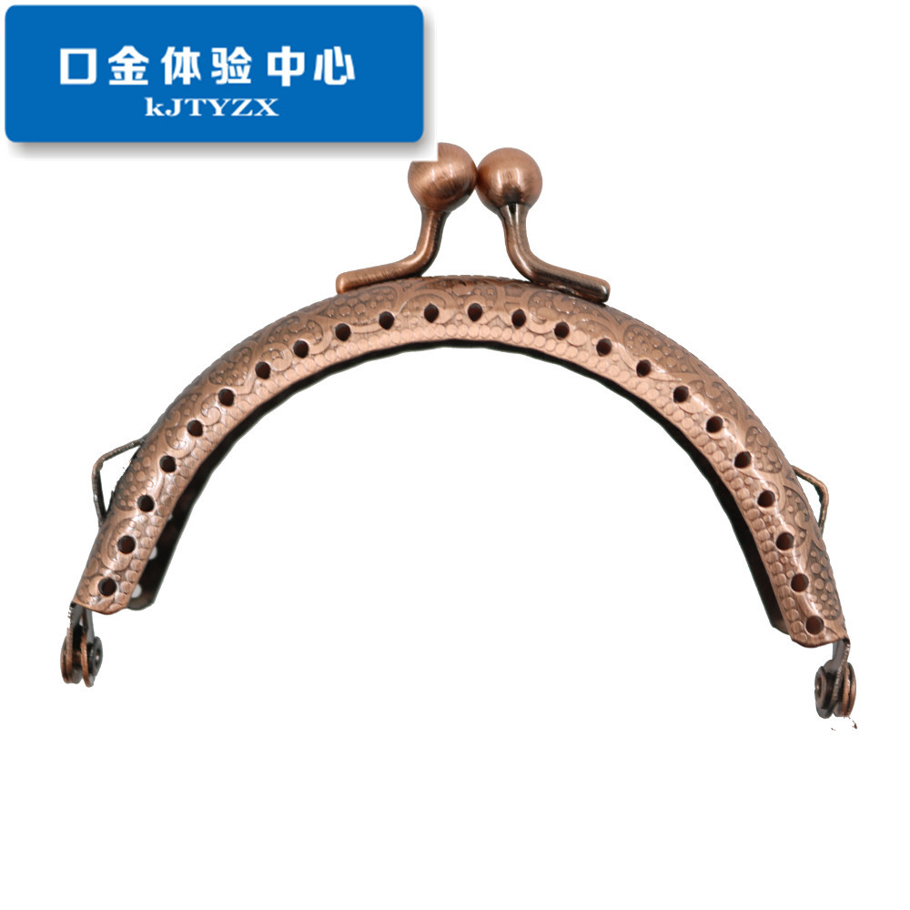 Precio especial: orejas de doble oreja 8.5CM máquina de relieve semicircular encabezada oro bolsas DIY accesorios de bolsas de oro