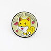 Cartoon cute badge, metal brooch, accessory