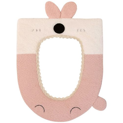 Cute household waterproof toilet mat children's household toilet four-season soft cushion winter toilet ring sticker cushion