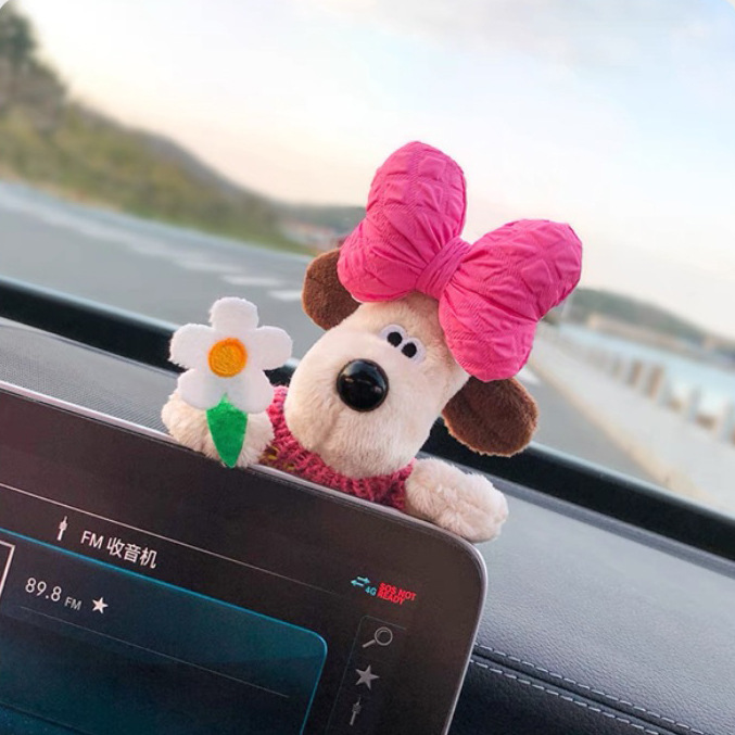 Perro piloto, decoración de coche, decoración, pantalla de control central, coche, coche, coche, muñeca, muñeca