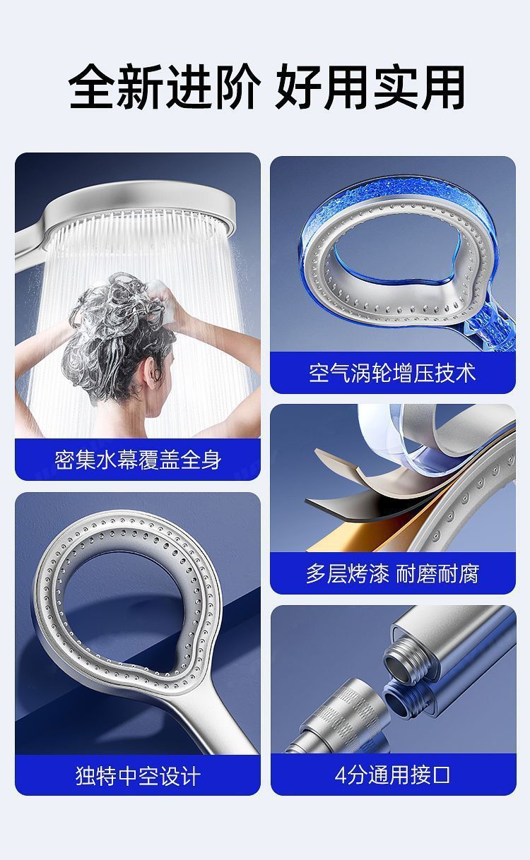 Shower head, hollowed-out shower, pressurized household bathroom, shower water heater, bathing, rain shower, lotus pod, flower drying head wholesale Application Scenario