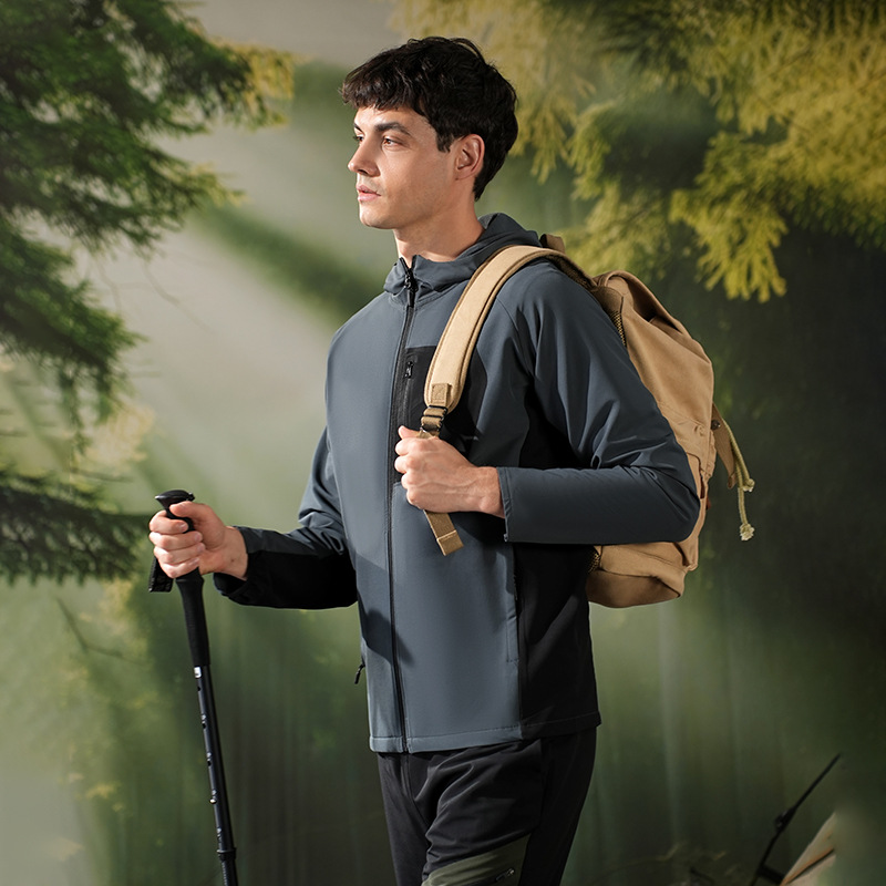 Bird Home Soft Shell Jacket Water-repellent Windproof Outdoor Sports Hiking Climbing Warm Riding Zipper Jacket for Men and Women