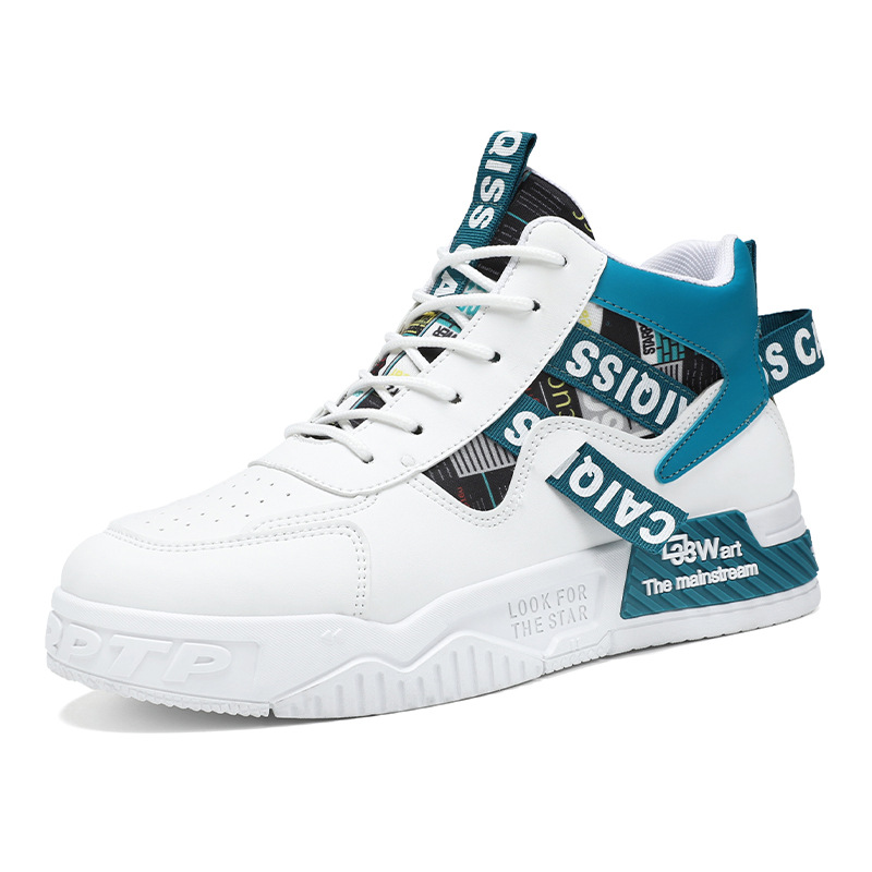 Zapatos de hombre 2024 nuevos zapatos blancos de otoño de moda coreana zapatos de skate de alta altura juveniles zapatos deportivos casuales para hombres