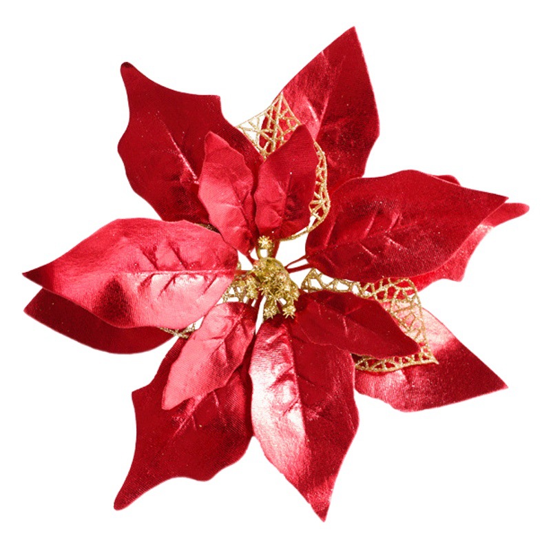 Flor Navidad Decorativa Brillante image 1