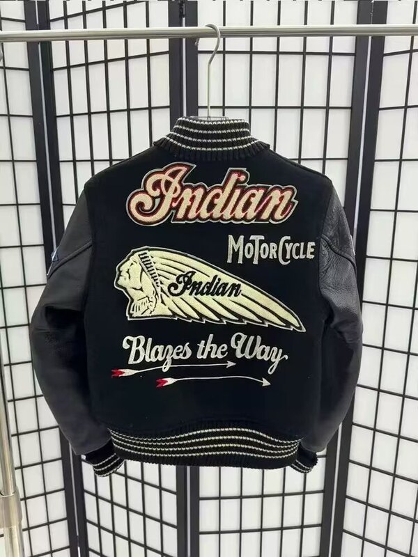 Old Zizi Produces Indian Oriental Vibe Baseball Uniforms for Autumn and Winter Quilted Warm Cleanfit Style Jackets for Men and Women