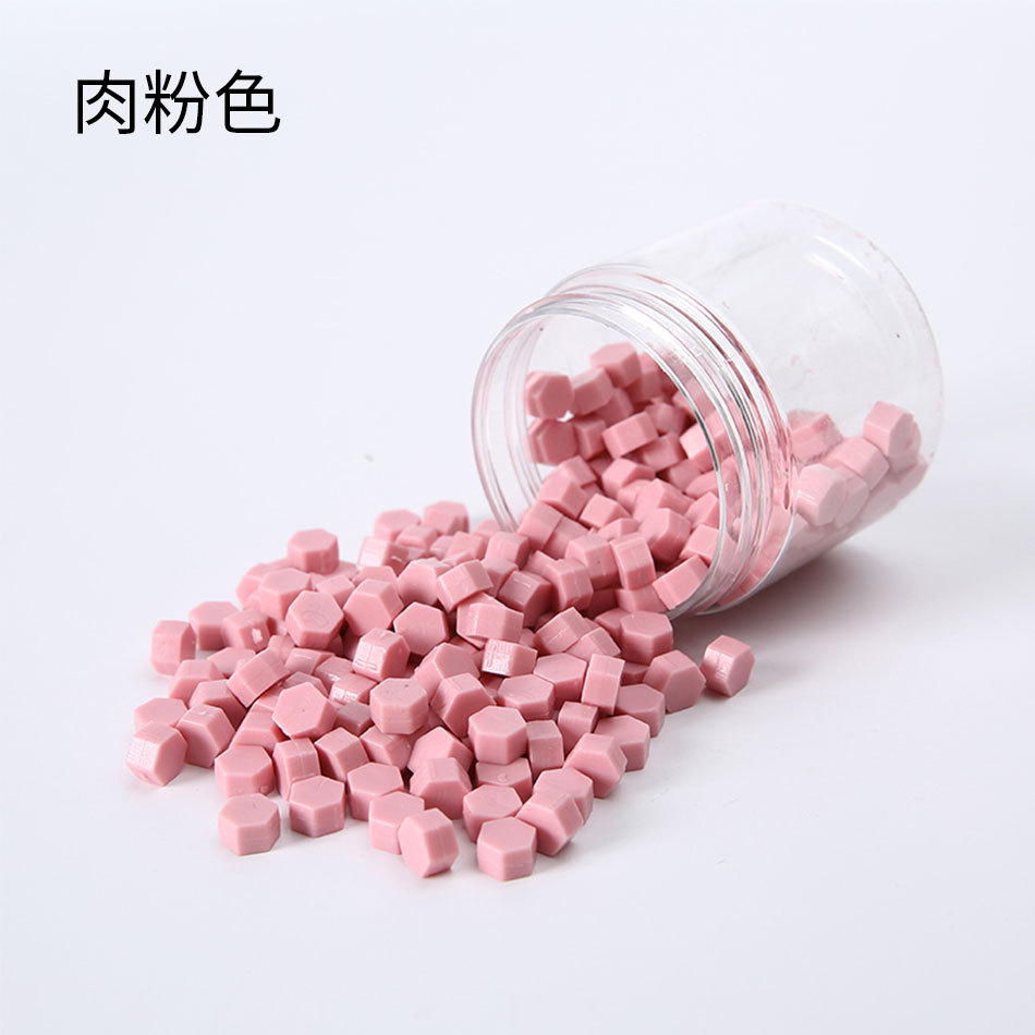 Macaron en caja de 50 colores, cera de pintura de fuego de color mixto, cera de botella granular mate, 60g, peso neto, aproximadamente 38g, sobre, cera sellada