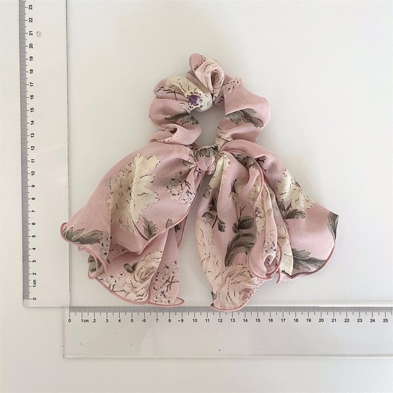 Sweet Flower Bow Knot Cloth Ribbon Hair Tie 1 Piece display picture 1